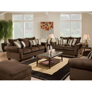 American Furniture Master Piece Sofa Set   Godiva Chocolate Multicolor   AMEC137
