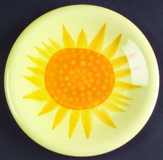 Tag Ltd Sunflower Coupe Salad Plate, Fine China Dinnerware   Yellow/Orange Flowe
