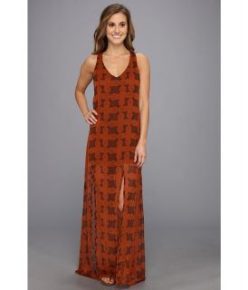 RVCA Glenn Crinkle Chiffon Dress Womens Dress (Brown)