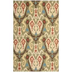 Hand hooked Chelsea Green Wool Rug (6 X 9)