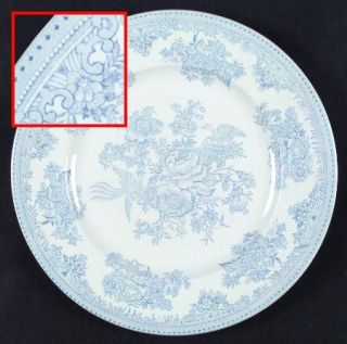 Burgess & Leigh Asiatic Pheasants Blue Dinner Plate, Fine China Dinnerware   Lig