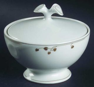 Hutschenreuther St. Honore (White Rim) Sugar Bowl & Lid, Fine China Dinnerware  