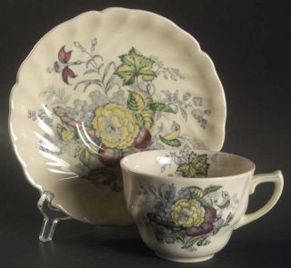 Royal Doulton Kirkwood, The Multicolor Oversized Cup & Saucer Set, Fine China Di