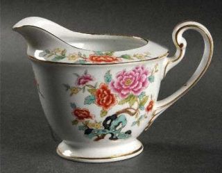 Noritake Pekincourt Creamer, Fine China Dinnerware   Pink, Rust, Yellow Flowers,