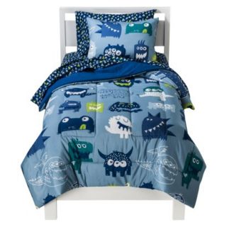 Circo Monster Party Bed Set   Blue (Twin)