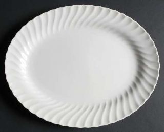 Sheffield Bone White (Earthenware,Usa,All Ivory) 13 Oval Serving Platter, Fine