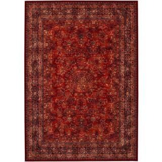 Old World Classics Antique Kashan Rug (46 X 66) (100 percent New Zealand semi worsted woolContains latex YesPile height 0.28 inchesStyle IndoorPrimary color BurgundySecondary colors Antique cream, black, burnished rust, navy and sagePattern FloralTi
