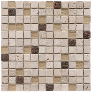 Somertile 12x12 in Basilica 1 in Gloucester Glass/stone Mosaic Tile (pack Of 10)