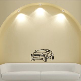 Vw Rally Armored Car Wall Vinyl Art Decal Sticker (Glossy blackEasy to apply You will get the instructionDimensions 25 inches wide x 35 inches long )