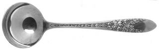 National Silver Rose And Leaf (Silverplate, 1937) Round Bowl Soup Spoon (Bouillo