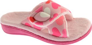 Womens Vionic with Orthaheel Technology Relax Slipper   Pink Multi Hearts Slipp