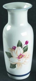 Citation Savannah Grove Vase, Fine China Dinnerware   White Magnolia Blossoms,Re