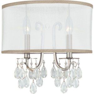 Crystorama Lighting CRY 5622 CH Hampton Wall Sconce Clear Smooth Oysters