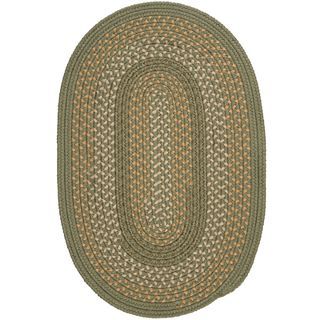 Covington Reversible Braided Indoor/Outdoor Oval Rugs, Olive