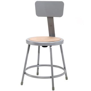 Nps Round Hardboard Seat Stool With Backrest