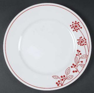 Corning Berries And Leaves Dinner Plate, Fine China Dinnerware   Red Band & Leav
