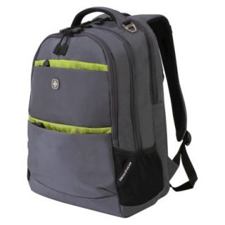 SwissGear Backpack   Solid Gray w/ Lime
