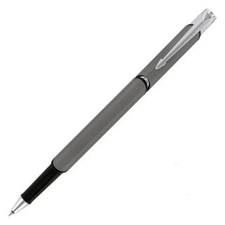 Parker Facet Dark Grey Fine Point Chrome Trim Rollerball Pen (Black Point Type Fine Tip Type Conical Grip Type Smooth Visible Ink Supply No Refillable Yes Retractable No Pocket Clip Yes Brass, chrome platingPen Type Rollerball Pen Style Stick Bar