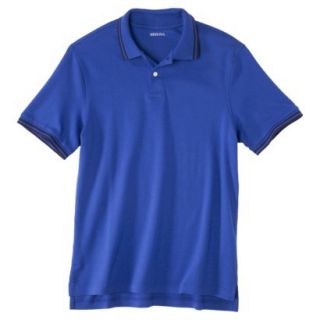 Merona Mens Interlock Polo Shirt   Blue Streak M Tall