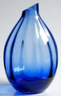 Mikasa Billow Bud Vase   Optic,Clear,Blue Or Cobalt
