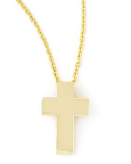 Small 18k Yellow Gold Cross Necklace   Roberto Coin