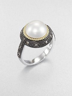 Jude Frances Diamond & Freshwater Pearl Dome Ring   Pearl