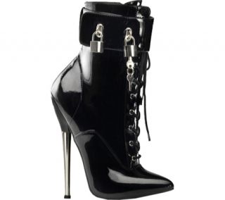 Womens Devious Dagger 1023   Black Patent Polyurethane Boots