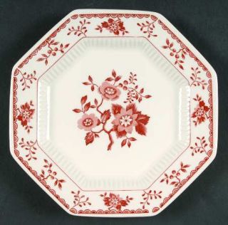 Independence Bittersweet Bread & Butter Plate, Fine China Dinnerware   Red/Pink