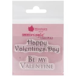 Woodware Clear Stamps 2.5 X1.75 Sheet  Happy Valentines Day