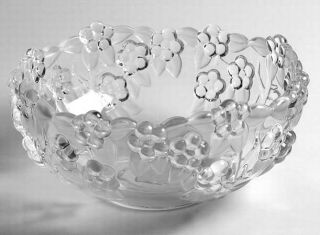 Mikasa Carmen Round Bowl   Giftware,Embossed Flowers,Frosted Leaves