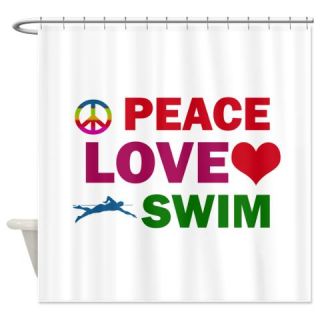  Peace Love Swim Designs Shower Curtain  Use code FREECART at Checkout