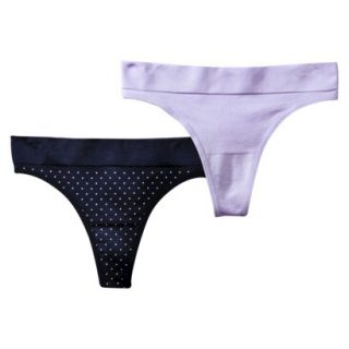 Gilligan & OMalley Womens 2 Pack Seamless Thong   Lavender XL