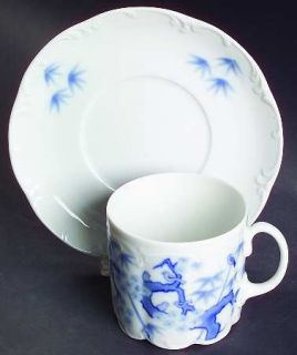 Rosenthal   Continental Ming Flat Cup & Saucer Set, Fine China Dinnerware   Monb