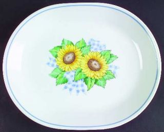 Corning Sunsations 12 Oval Serving Platter, Fine China Dinnerware   Corelle,Blu