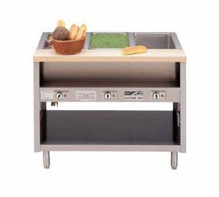 Piper Products 58 in Hot Food Serving Counter, 4 Wells, Modular, Enclosed Cabinet Base, 208/1V