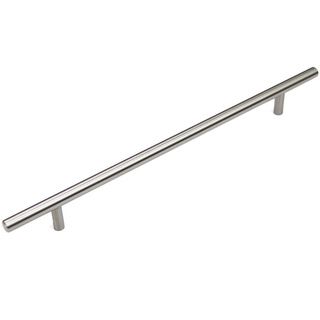 Solid Stainless Steel Cabinet Bar Pull Handles (case Of 4) (100 percent stainless steelFinish Brushed nickelOverall length 18 inches (450mm)Hole to hole spacing 12 1/2 inches (320mm)Projection 1 3/8 inchesDiameter 0.5 inchModel 12SL0018SImported)