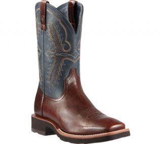 Mens Ariat Heritage Crepe WST   Mammoth Brown/Royal Blue Full Grain Leather Boo