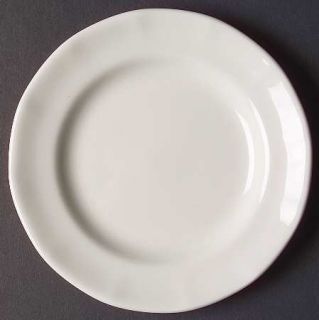 Adams China Hexagon White Bread & Butter Plate, Fine China Dinnerware   White, E