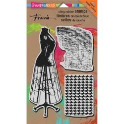 Stampendous Frans Cling Rubber Stamp 7 X5 Sheet  Dress Form