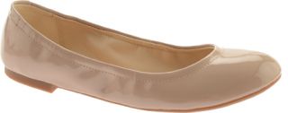 Womens Nine West Andhearts3   Taupe Softy Patent Polyurethane Ballet Flats
