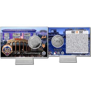 New York Mets Highland Mint 50th Anniversary Silver Coin Card