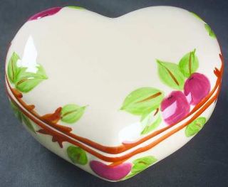 Franciscan Apple (China, Apple Backstamp) Heart Shape Box with Lid, Fine China D