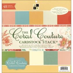 Coral Couture Solid Cardstock Stack 12x12 48 Sheets
