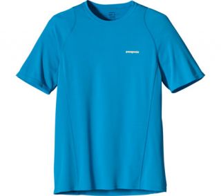 Mens Patagonia Short Sleeved Fore Runner Shirt   Larimar Blue T Shirts