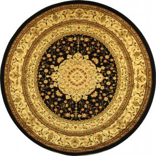 Lyndhurst Collection Mashad Black/ Ivory Rug (5 3 Round) (BlackPattern OrientalMeasures 0.375 inch thickTip We recommend the use of a non skid pad to keep the rug in place on smooth surfaces.All rug sizes are approximate. Due to the difference of monito