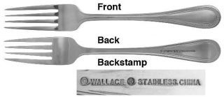 Wallace Continental Bead (Stainless) Fork   Stainless,18/0,Glossy,Beaded Outline