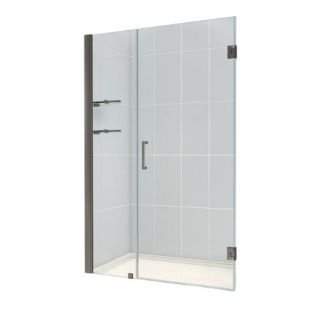 Dreamline SHDR20437210S04 Frameless Shower Door, 25 Wide Unidoor w/ Shelves amp; 18 Stationary Panel Brushed Nickel