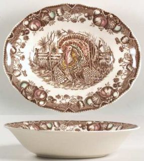 Johnson Brothers His Majesty (Genuine Hand Engraving) 9 Oval Vegetable Bowl, Fi