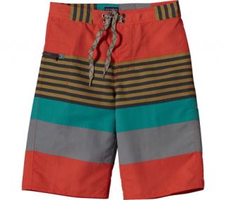 Boys Patagonia Wavefarer Shorts   Fitz Stripe/Paintbrush Red Shorts