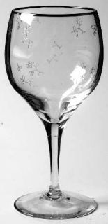 Lenox Springdale (Platinum Trim) Wine Glass   Etched/Platinum Trim